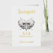 Squelette gothique Faire-part de mariage de passep (Recto)