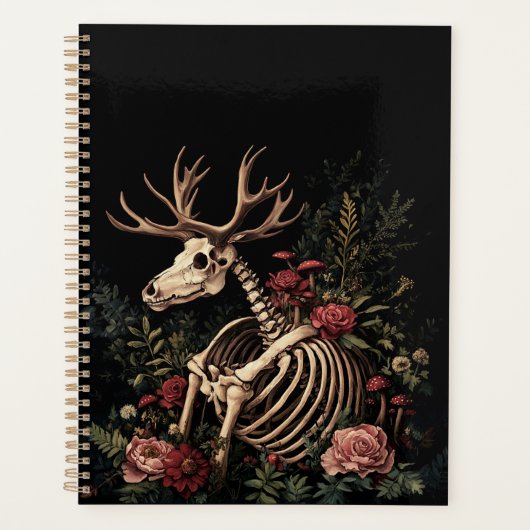 Squelette gothique floral de cerfs (Devant)