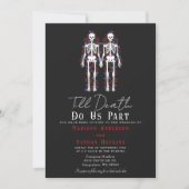 Squelette gothique jusqu'à la mort Faire-part de m (Devant)