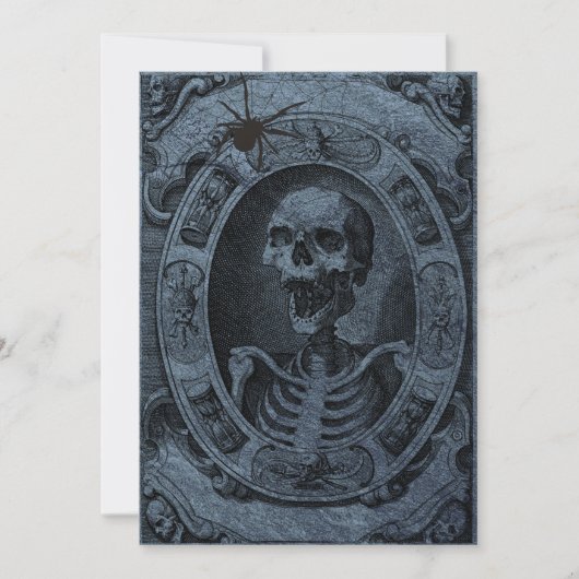Squelette Halloween Fête Invitation (Devant)