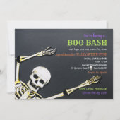 Squelette Halloween Fête Invitation (Devant)