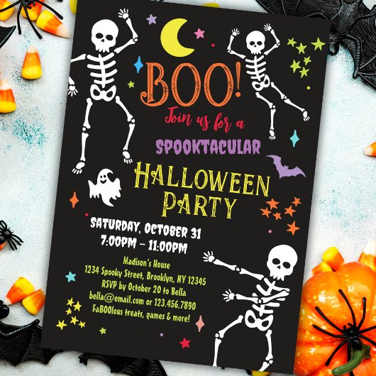 Squelette Halloween Fête Invitation