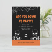 Squelette Halloween Invitation de la fête des adul (Debout devant)