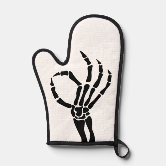 Squelette Hand Ok Signal gothique Halloween Cuisin (Recto)