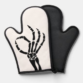 Squelette Hand Ok Signal gothique Halloween Cuisin (Recto/Verso)