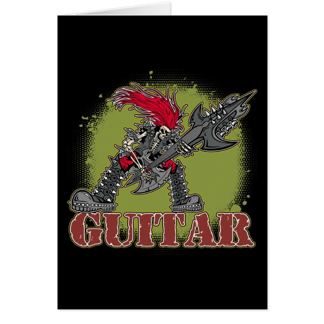 Squelette jouant la guitare électrique (Devant)