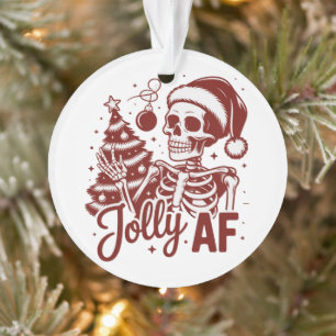 Squelette joyeux AF Snarky Noël Sarcasme Drôle