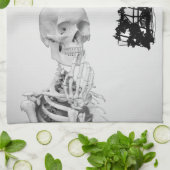 Squelette main Halloween Serviettes de cuisine (Plié)