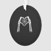 Squelette Mains Cobweb Coeur (Blanc) Classique (devant)