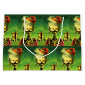 Squelette masqué gothique Grand sac cadeau (Devant)