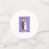 Squelette mignon thème Halloween Mariage Confetti (Petit recto)