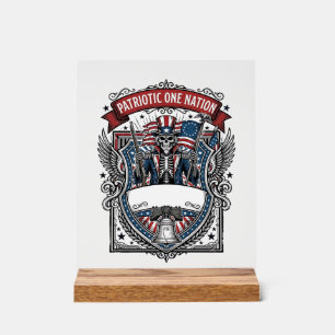 Squelette oncle Sam patriotique sombre squelette p