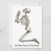 Squelette priant Invitation d'Halloween (Devant)