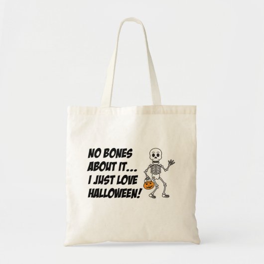 Squelette Pun Dessin Ou Traite Sac Halloween (Devant)