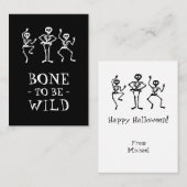 Squelette sauvage Skeleton Halloween Cartes de cla (Devant / Derrière)