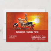 Squelette Sur Moto Halloween Invitation (Devant)