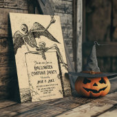 Squelette vintage Adulte Halloween Fête Invitation