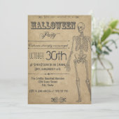 Squelette Vintage Halloween Invitation (Debout devant)
