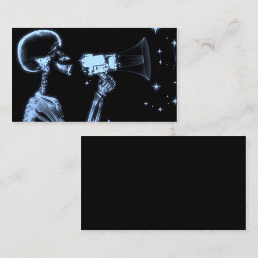 Squelette X-Ray Big Faire-part - Bleu (Devant / Derrière)