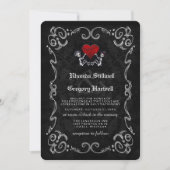 Squelettes de Halloween de mariage et invitation (Devant)