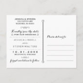 Squelettes et cœurs d'Halloween faire-part de sauv (Dos)