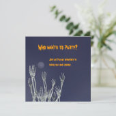 Squelettes - invitation de partie de Halloween (Debout devant)