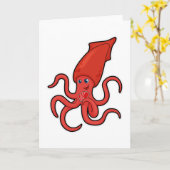 Squid au Poker avec cartes de Poker (Fleur jaune)