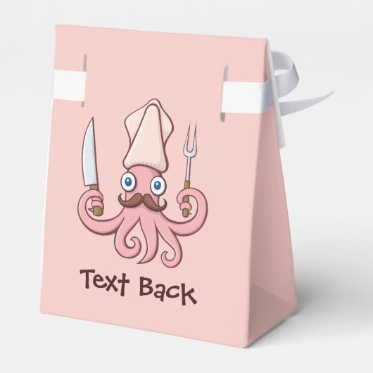 Squid Chef Cartoon Bedankdoosjes (Achterkant)