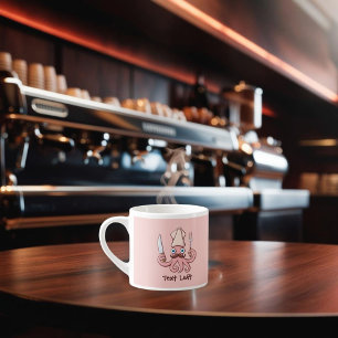 Squid Chef Cartoon Espresso Kop