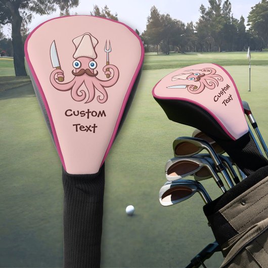 Squid Chef Cartoon Golfheadcover