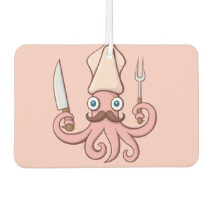 Squid Chef Cartoon Luchtverfrisser