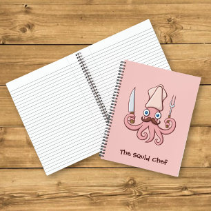 Squid Chef Cartoon Notitieboek
