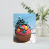 Squid Cupcake Briefkaart (Staand voorkant)