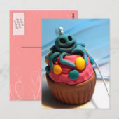 Squid Cupcake Briefkaart (Voorkant / Achterkant)