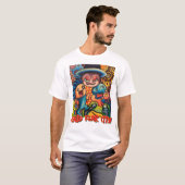 Squid Fear City Grafische Witte T-shirt (Voorkant volledig)