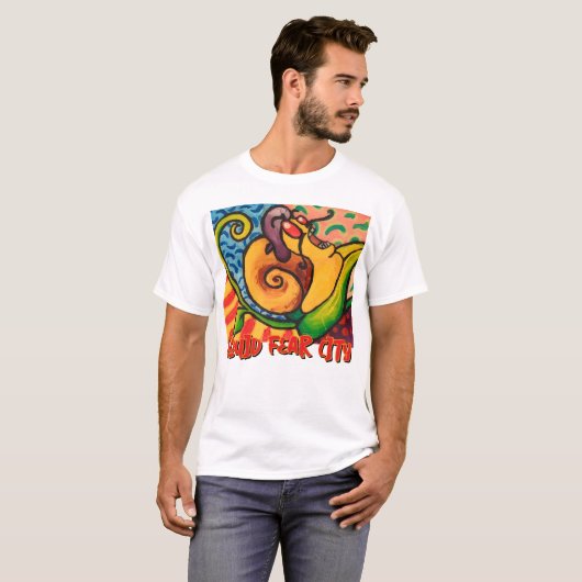 Squid Fear City Graphique T-shirts Blancs (Devant entier)