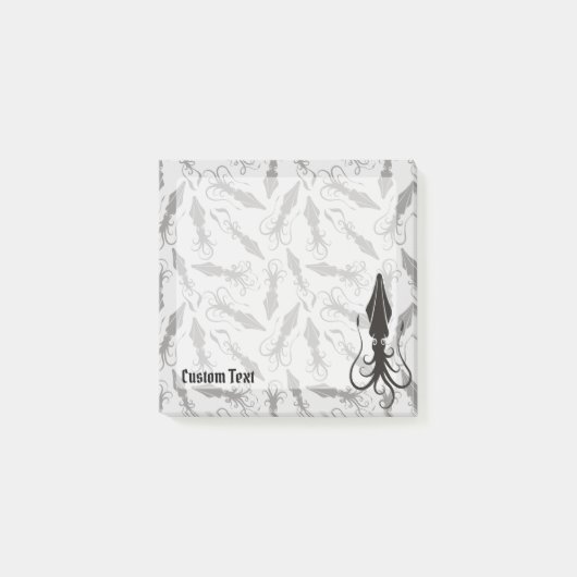 Squid Icon Black Post-it® Notes (Voorkant)