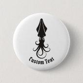 Squid Icon Black Ronde Button 5,7 Cm (Voorkant)