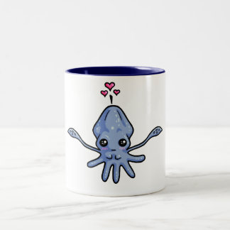 Squid Love (in een mok) Tweekleurige Koffiemok