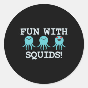 Squid Marine Bioloog Leraar Student Gift Ronde Sticker