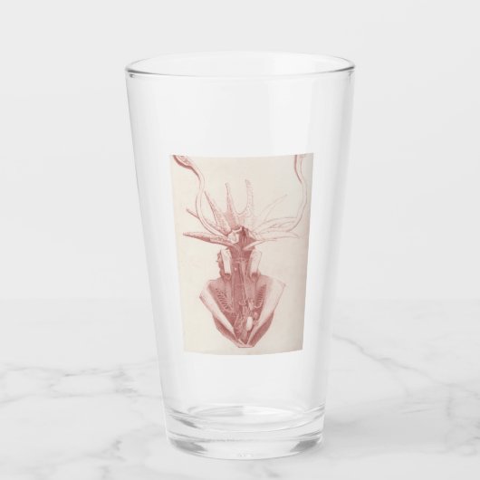 Squid nautische kunst glas (Voorkant)