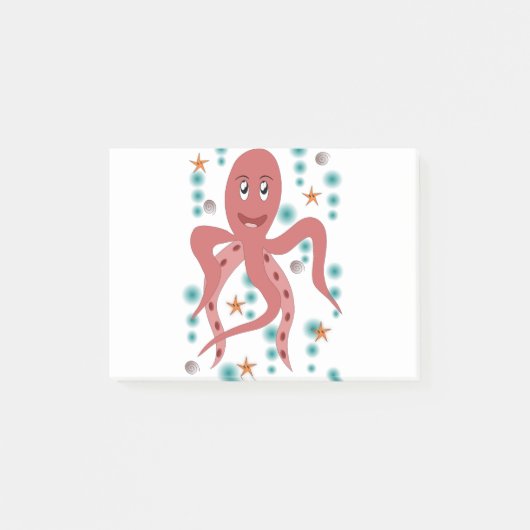 Squid Octopus Animal Undersea Kraken Zee Life Post-it® Notes (Voorkant)