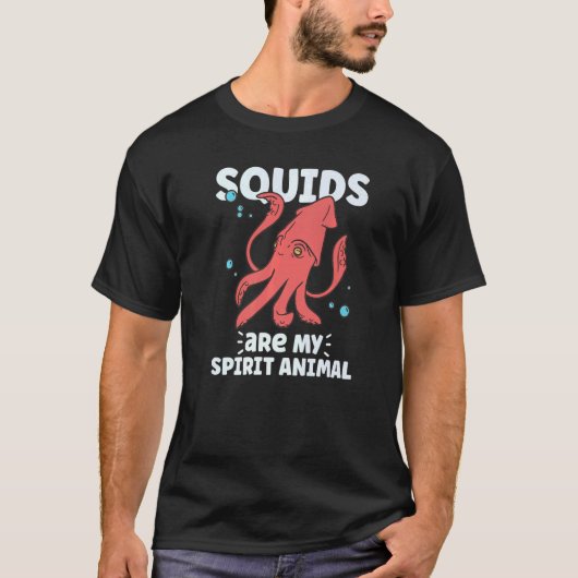 Squid  Octopus  Squid Marine Biologist T-shirt (Voorkant)