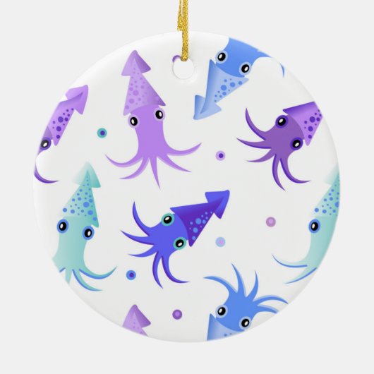 Squid Pattern Keramisch Ornament (Achterkant)