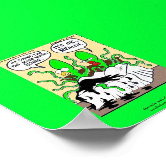 Squid Premanture Ejaculation Funny Poster (Hoek)