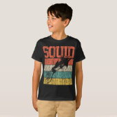 Squid Retro  marinier bioloog T-shirt (Voorkant volledig)