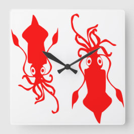 Squid Vierkante Klok