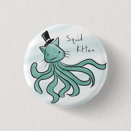 SquidKitten Ronde Button 3,2 Cm (Voorkant)