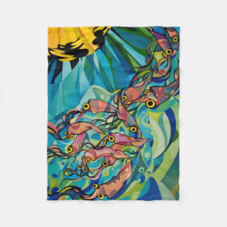 Squids Blanket van Patrick Moran Fleece Deken