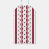 Squiggly Lijst Roze Bow Vakantie Foto Gift Label Cadeaulabel (Achterkant)